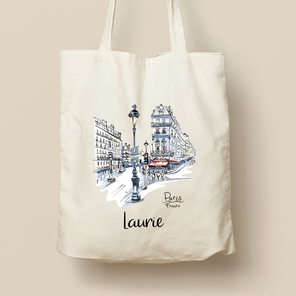 Tote Bag personnalisé, Modèle Rue de Paris