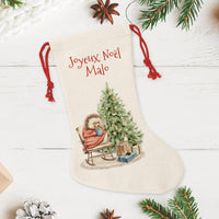 Chaussette de Noël personnalisée, Petit Hérisson 1