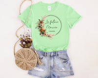 Tee-Shirt personnalisé - Coupe ample unisexe pour EVJF – 11 Couleurs au Choix - Modèle Bohème Sauge et Terracotta