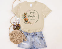 Tee-Shirt personnalisé - Coupe ample unisexe pour EVJF – 11 Couleurs au Choix - Modèle Bohème Sauge et Terracotta