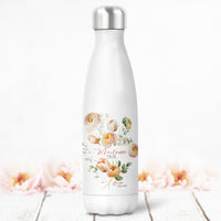 Bouteille isotherme personnalisée, Modèle Pivoines en fleurs