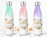 Bouteille isotherme personnalisée, Modèle Pivoines en fleurs