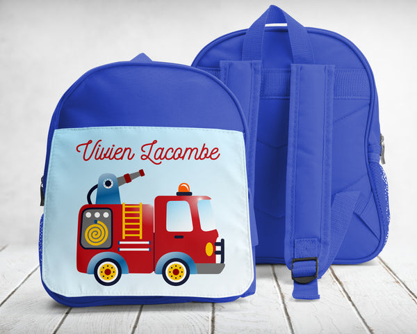 Sac A Dos Sam Le Pompier Maternelle Cartable Enfant Bleu, Rouge Ou