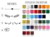 Grande Trousse coton et jute personnalisée, Cadeau Maman, Maîtresse, Nounou... à personnaliser. 8 couleurs au choix