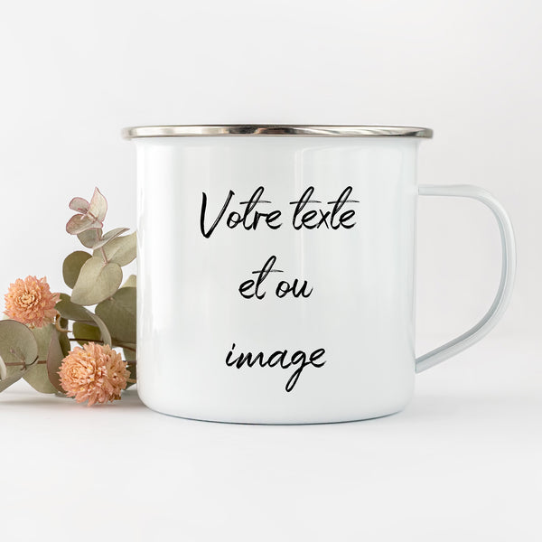 Tasse en émail, 270 ou 530ml, Modèle à personnaliser