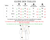 Peignoir en satin personnalisé pour Mariage, EVJF, Couronne de fleurs, Modèle Bohème