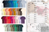 Tee Shirt EVJF personnalisé, Coupe ample unisexe, 100% Coton Bio éco-responsable, 40 couleurs au choix, Couronne de fleurs, Modèle Boho vert