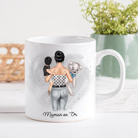 Mug personnalisé en céramique, 325 ou 430ml, Modèle Maman, marraine, tatie.... et enfant