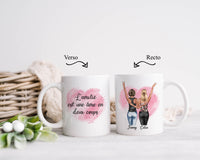 Mug personnalisé en céramique, 325 ou 430ml, Modèle Meilleures amies Jeans