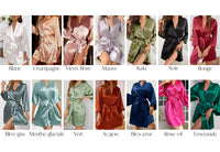 Peignoir en satin personnalisé pour Mariage, EVJF, Couronne de fleurs, Modèle Bohème