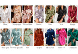 Peignoir en satin personnalisé pour Mariage, EVJF, Couronne de fleurs, Modèle Terracotta