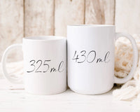 Mug personnalisé en céramique, 325 ou 430ml, Modèle Meilleures amies, Amies pour la vie, Soeurs de coeur, Collègue en or