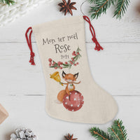 Chaussette de Noël personnalisée, Bébé renard