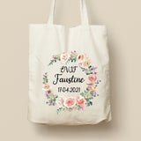 Tote Bag personnalisé, Modèle Roses de printemps