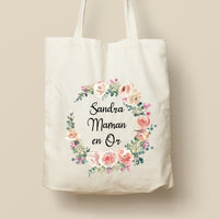 Tote Bag personnalisé, Modèle Roses de printemps