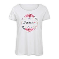 Tee Shirt EVJF personnalisé, Couronne de fleurs, Modèle Roses et Or