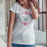 Tee Shirt EVJF personnalisé, Couronne de fleurs, Modèle Roses et Or