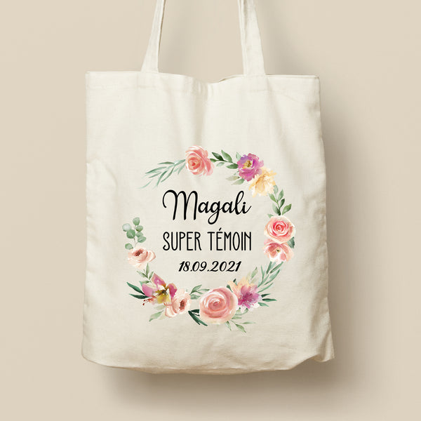 Tote Bag personnalisé, Modèle Bouquet de printemps