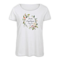 Tee Shirt EVJF personnalisé, Couronne de fleurs, Modèle Fleurs de printemps