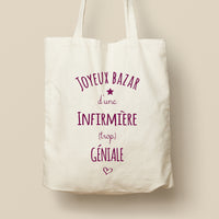 Tote Bag personnalisé, Modèle Maîtresse, mamie, maman... trop géniale