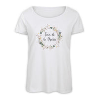 Tee Shirt EVJF personnalisé, Couronne de fleurs, Modèle Petites fleurs des champs
