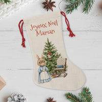 Chaussette de Noël personnalisée, Madame Lapin
