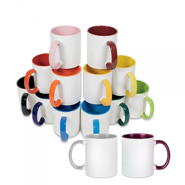 Mugs en céramique personnalisable - Blanc - 340 ml - 2 unités - Machines et  matières de Découpe - Les Machines